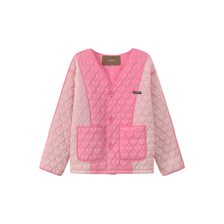 CHUU Chuu Heart Quilted Jacket