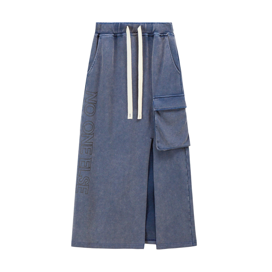 CHUU Side Pocket A-Line Sport Maxi Skirt