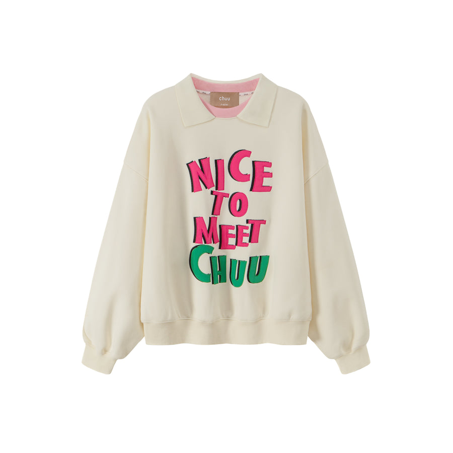 CHUU Nice To Meet Chuu Sweatshirt