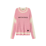 Make It Noe Lettering Knit Sweater