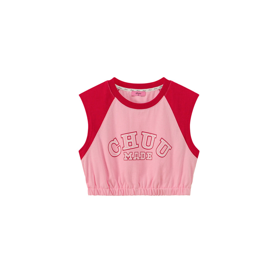 CHUU Color Matching Cropped Sleeveless Top