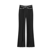 X-Cross Waist Banding Bootcut Pants