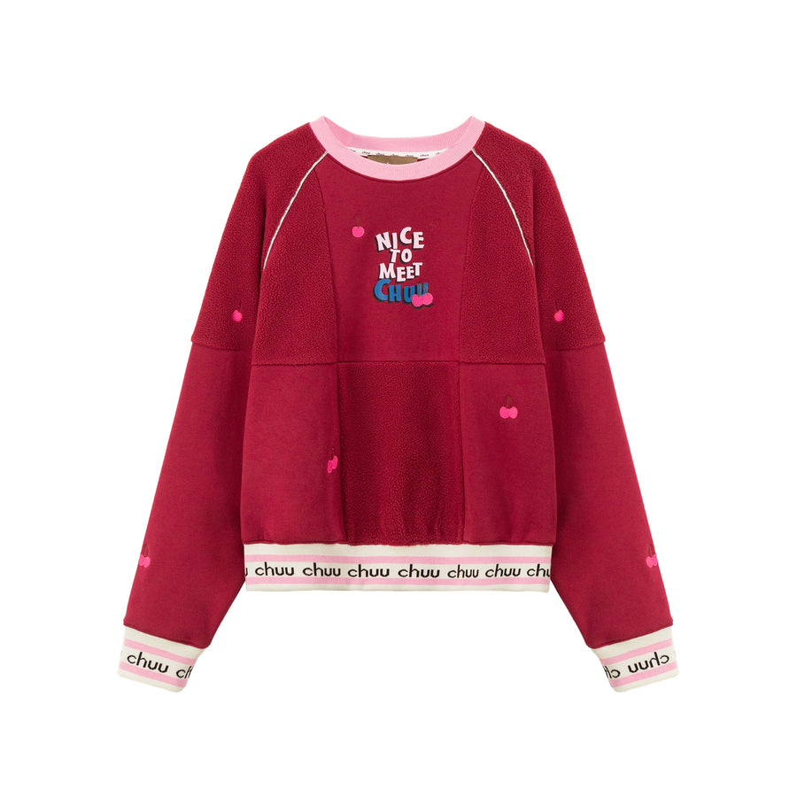 CHUU Extra Real Fleece Loose Fit Raglan Sweatshirt