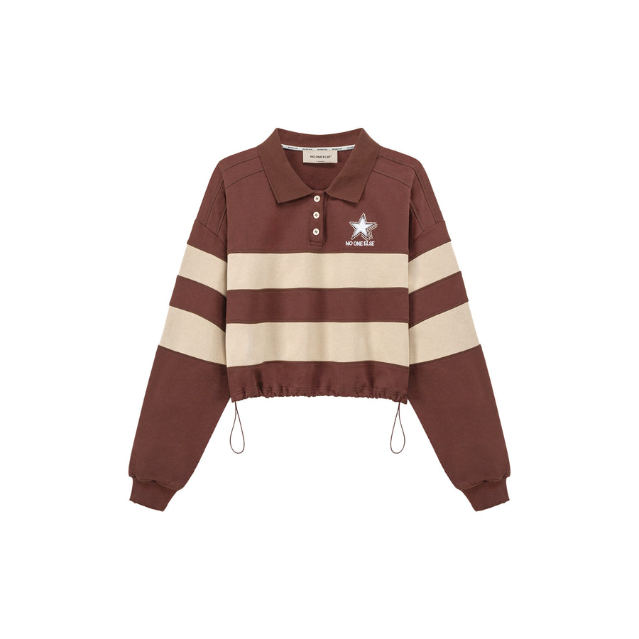 CHUU Polo Neck Vintage Sweatshirt