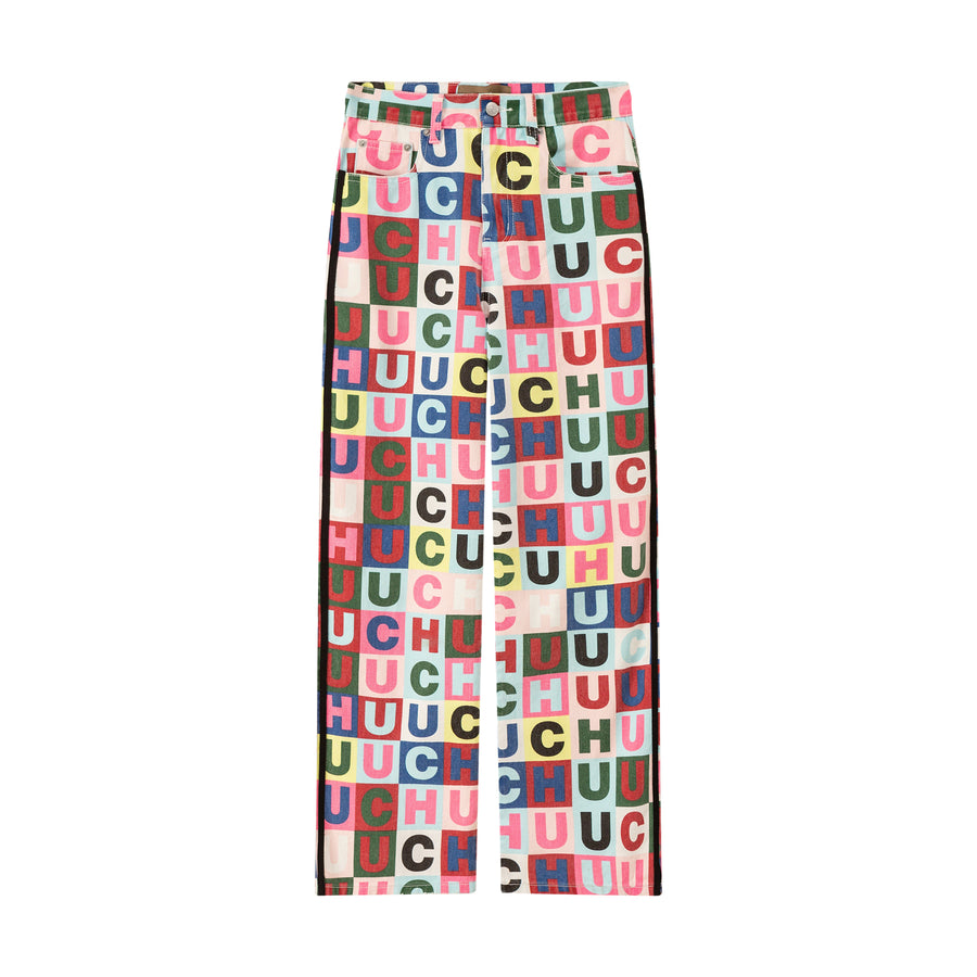 CHUU Front N Center Patchwork Wide Jeans