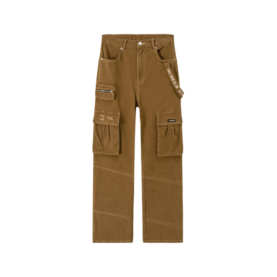 CHUU High-Waisted Cargo Straight Pants