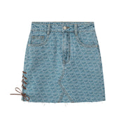 Where Stories Are Set Denim Skirt