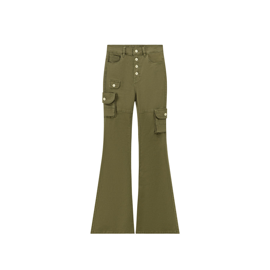 CHUU High Waist Pocket Casual Pants