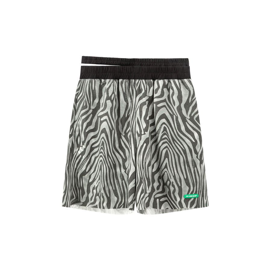 CHUU Zebra Print Wide Shorts