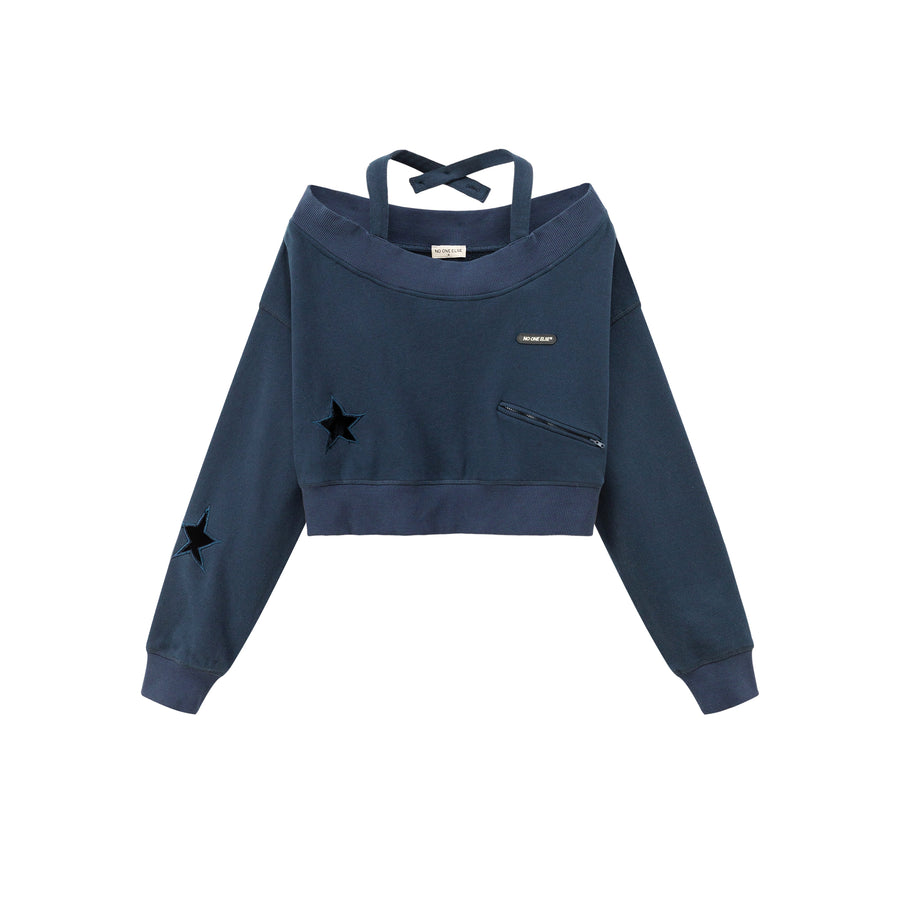 CHUU Star Off The Shoulder Sweatshirt