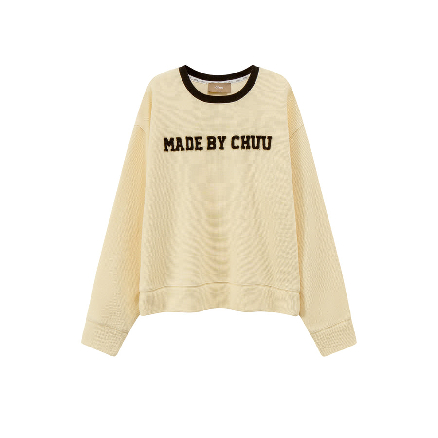 CHUU Canvas Textured Sweater