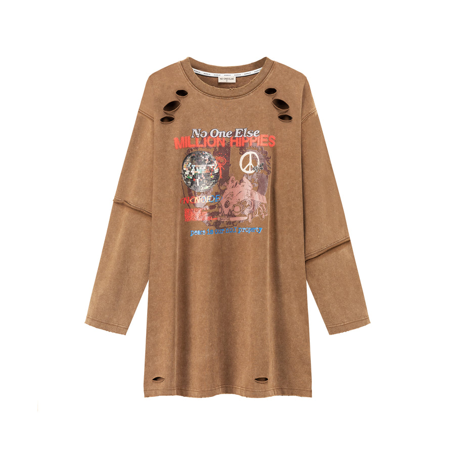 CHUU Million Hippies Sweatshirt Dress