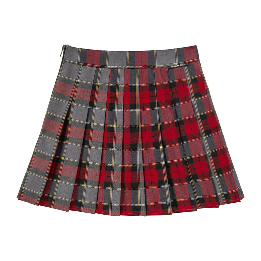 CHUU Check Pleated Skirt