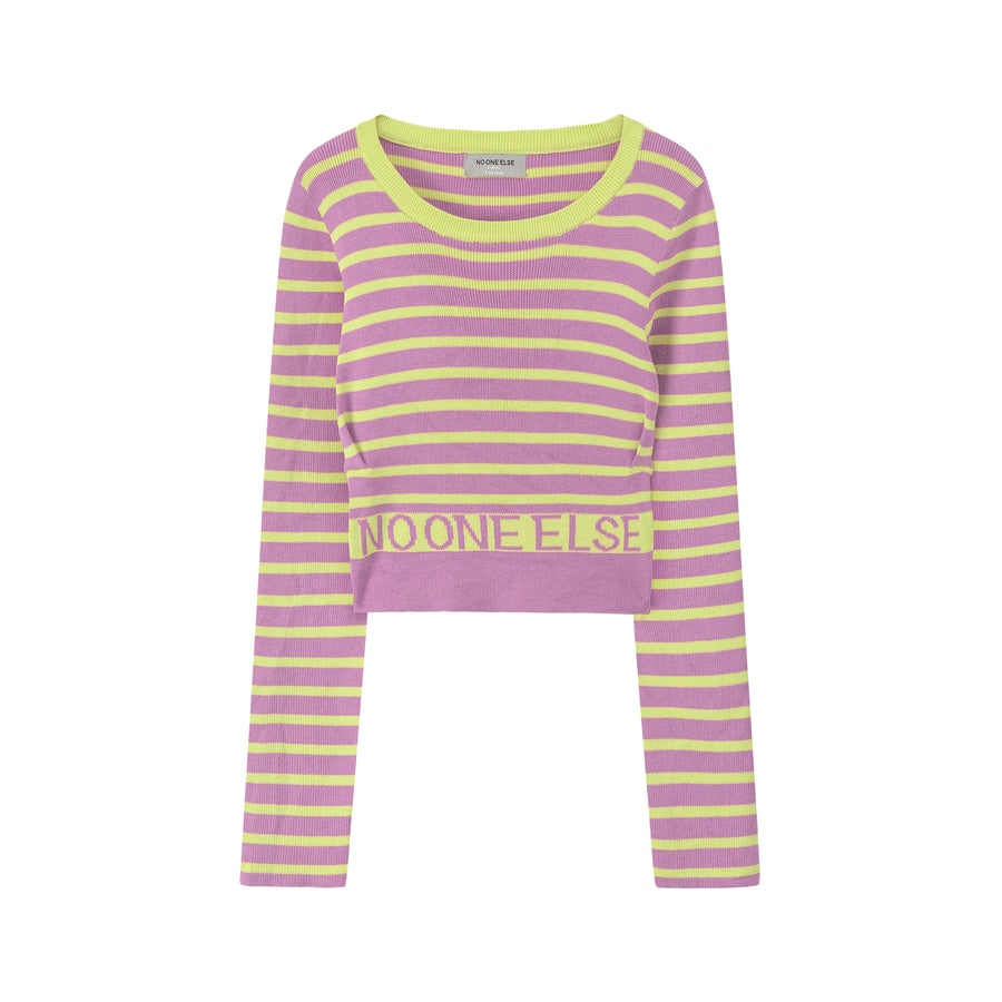 CHUU Called What I Want Stripes Knit Top