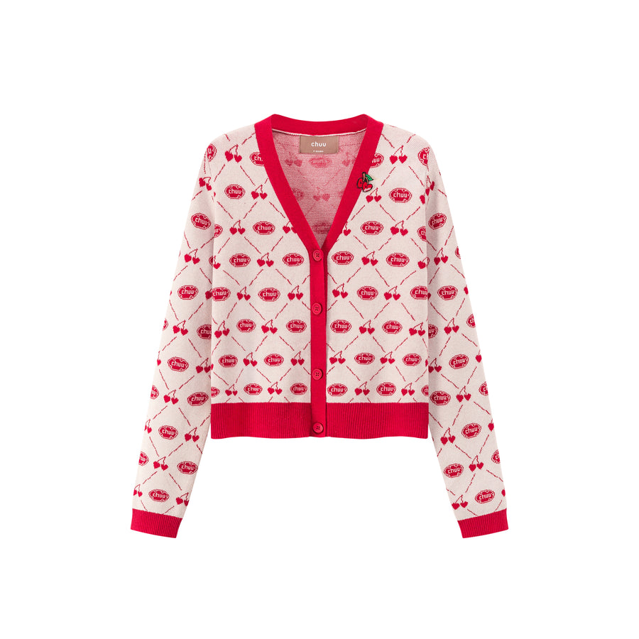 CHUU Chuu Cherry Princess Color Cardigan