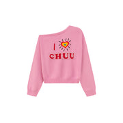 I Love Chuu Off Shoulder Knit Sweater