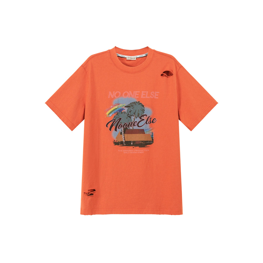 CHUU Printed Boxy T-Shirt