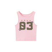 Star Number Slim Sleeveless Top