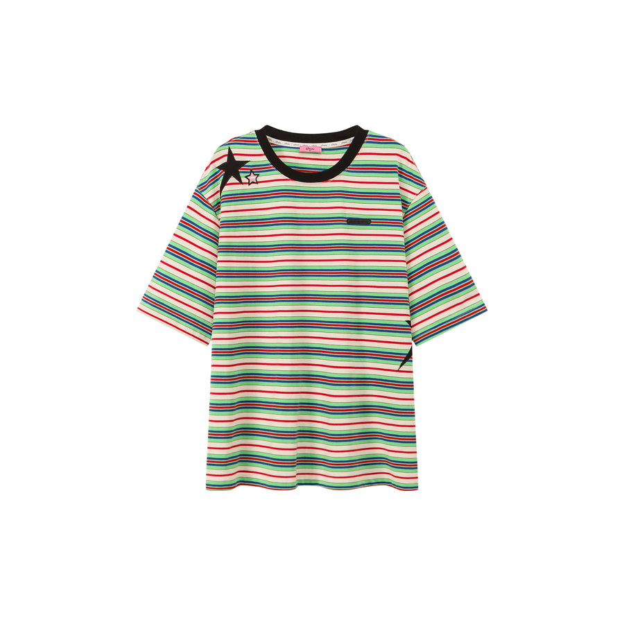 CHUU Star Striped Loose Fit T-Shirt