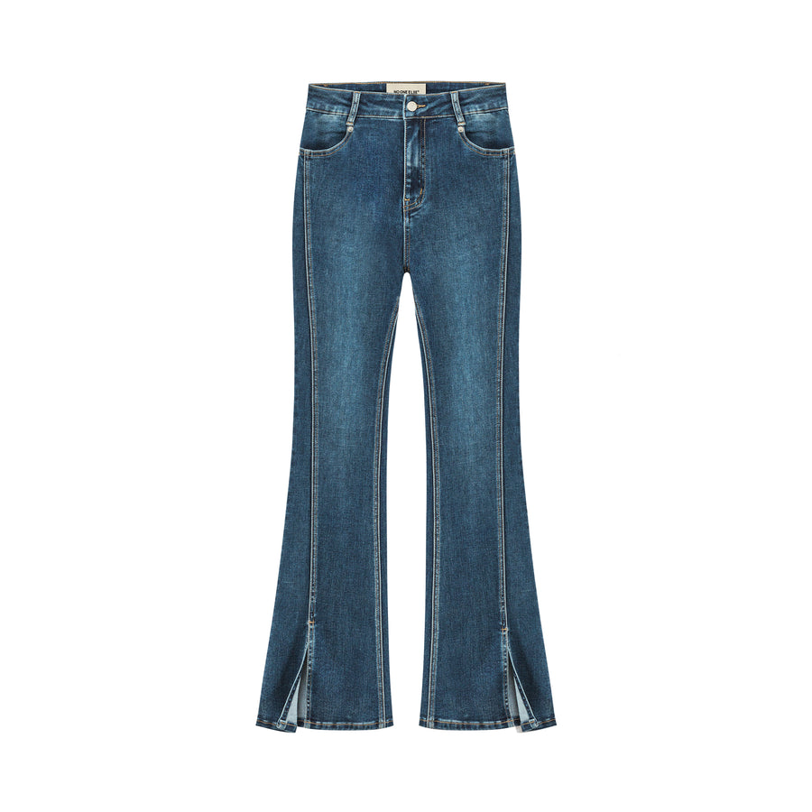 CHUU Slim High Waist Flared Jeans