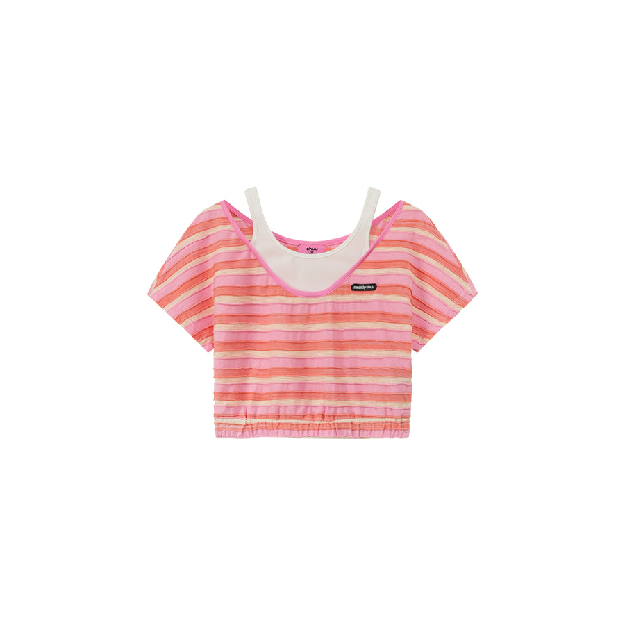 CHUU Color Stripe T-Shirt