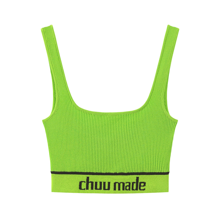 CHUU Chuu Made Ribbed Crop Sleeveless Top