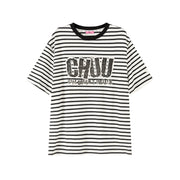 Size Doesnt Matter Striped Loose Fit T-Shirt