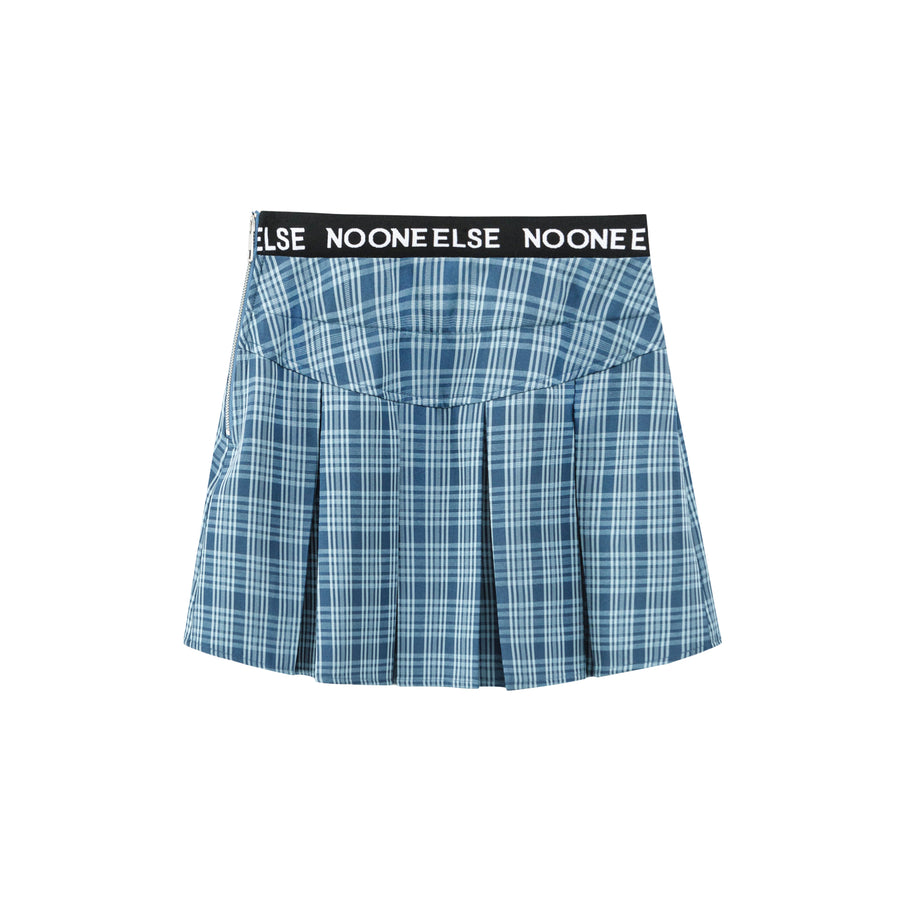 CHUU Check Mini Tennis Pleat Skirt