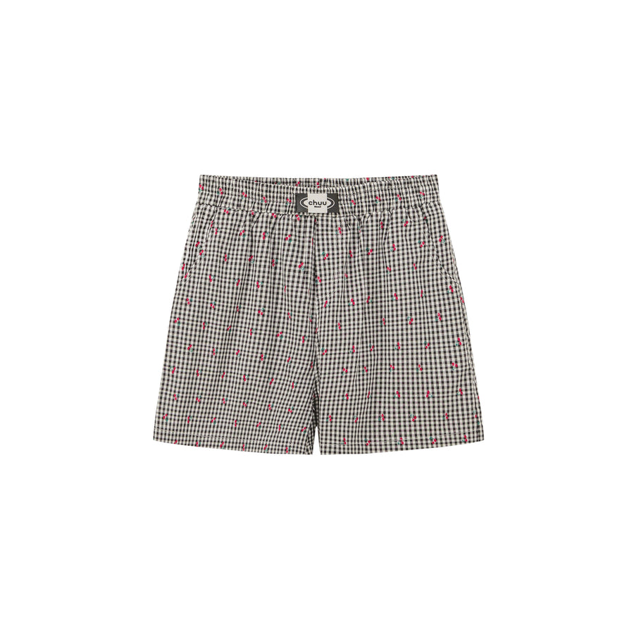 CHUU Cherry Check Shorts