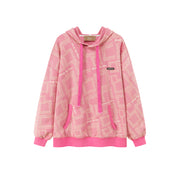 Paisley Squares Pocket Hoodie Sweatshirt