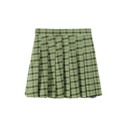 Check Tennis Pleat Mini Skirt