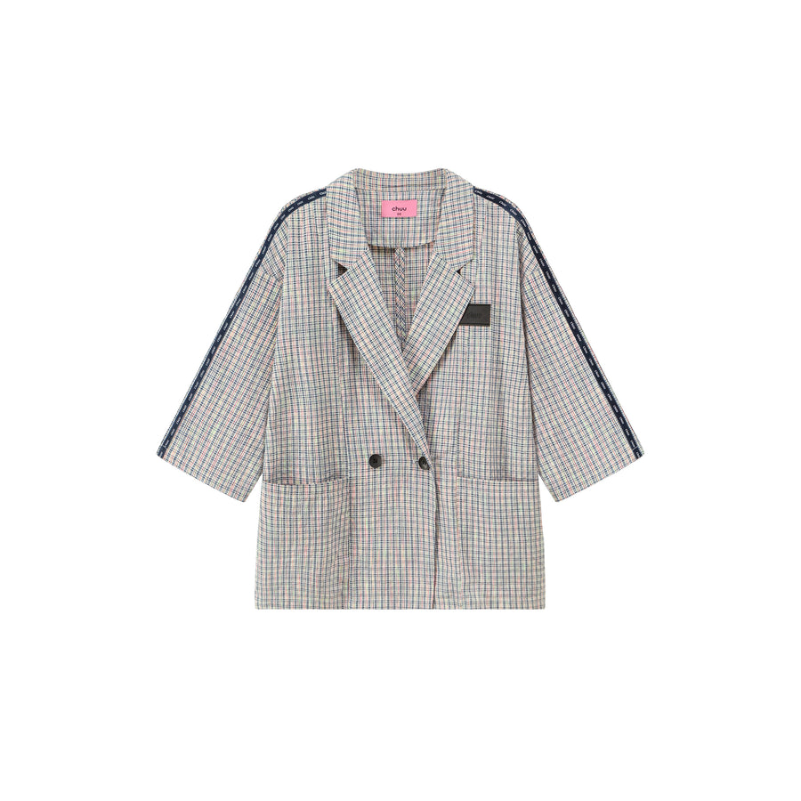 CHUU Vintage Check Color Blazer Jacket