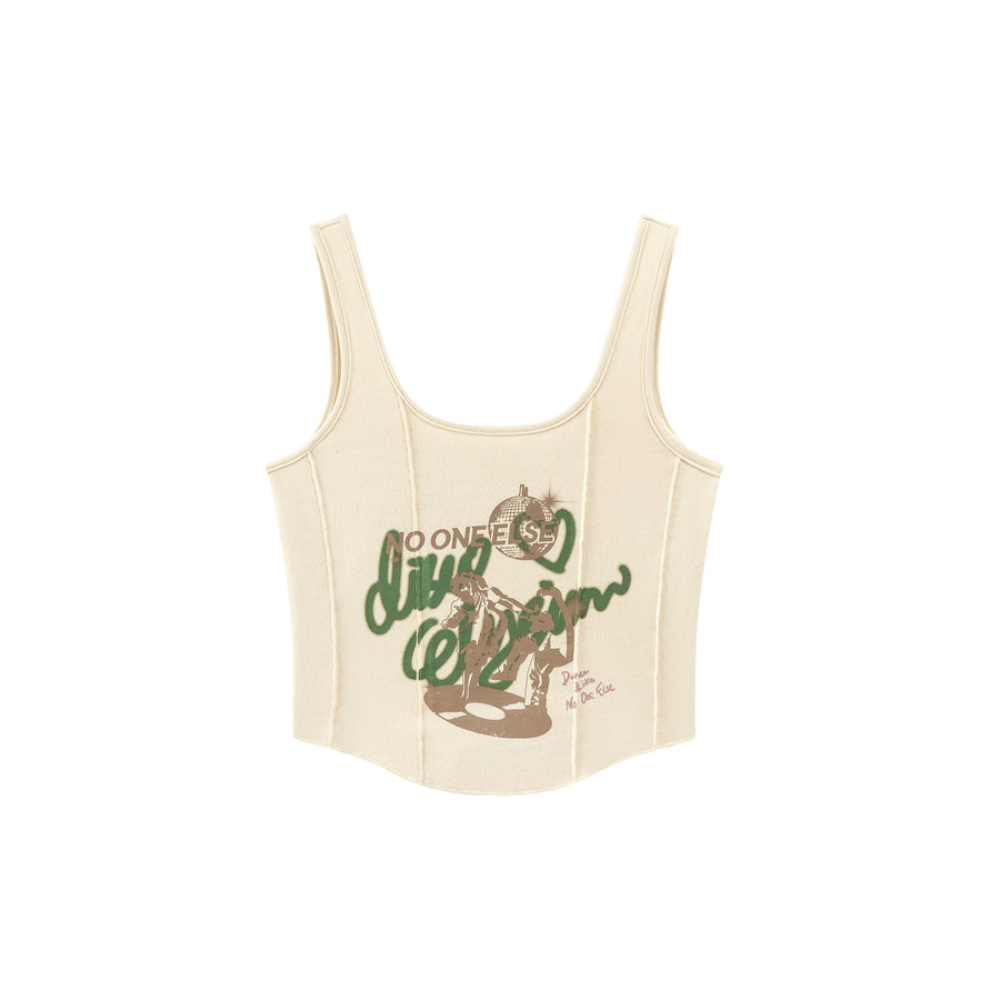 CHUU Dance Like No One Else Vintage Sleeveless Top