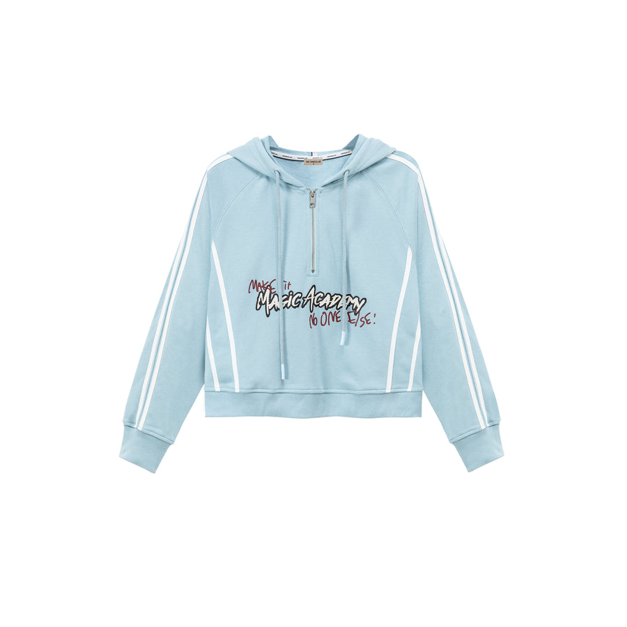 CHUU Magic Academy Half Zip-Up Hoodie