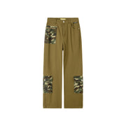 Camouflage Pocket Straight Casual Pants