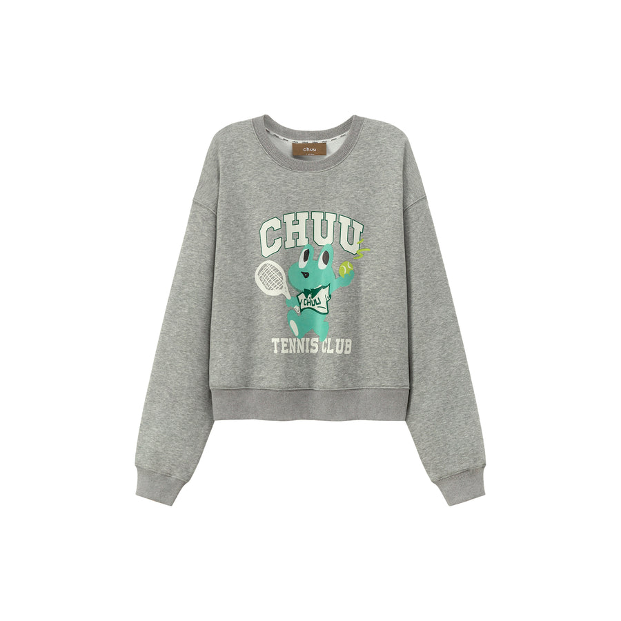 CHUU Tennis Frog Loose Fit Sweatshirt