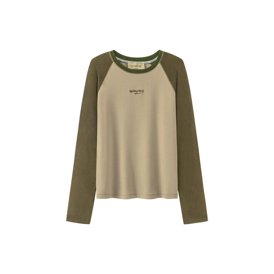 CHUU Daily Contrast Raglan T-Shirt