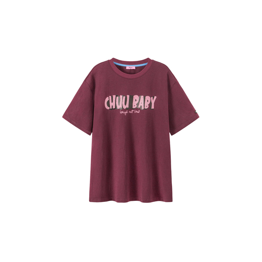 CHUU Chuu Baby Logo Cotton Loose Fit T-Shirt