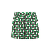 Diamond Argyle A-Line Mini Skirt