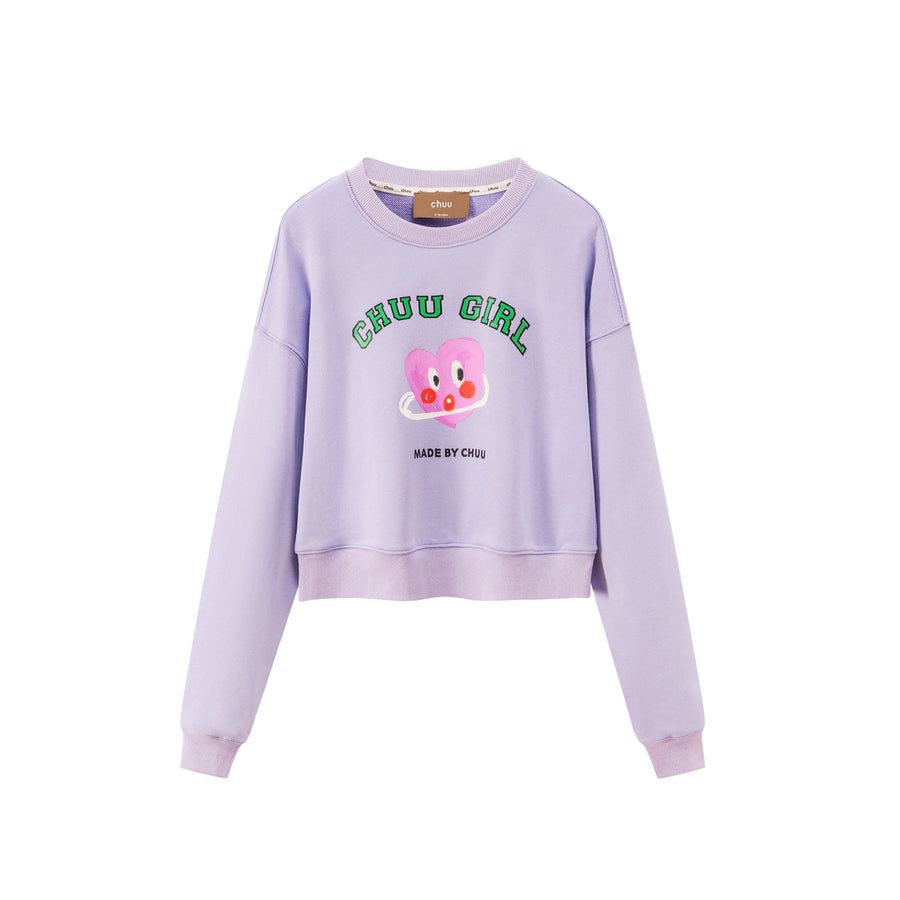 CHUU Chuu Girl Lovely Heart Sweatshirt