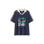 Noe Printed Town Open Collar T-Shirt