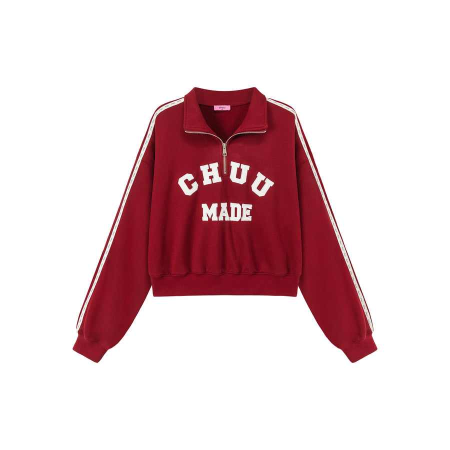 CHUU Half Zip-Up Loose Fit Sweatshirt