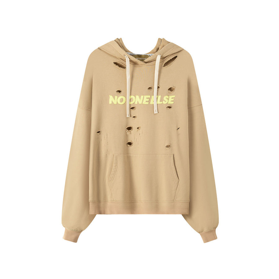 CHUU Punching Loose-Fit Hoodie