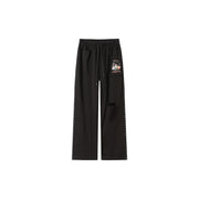 String Wide Slit Pants