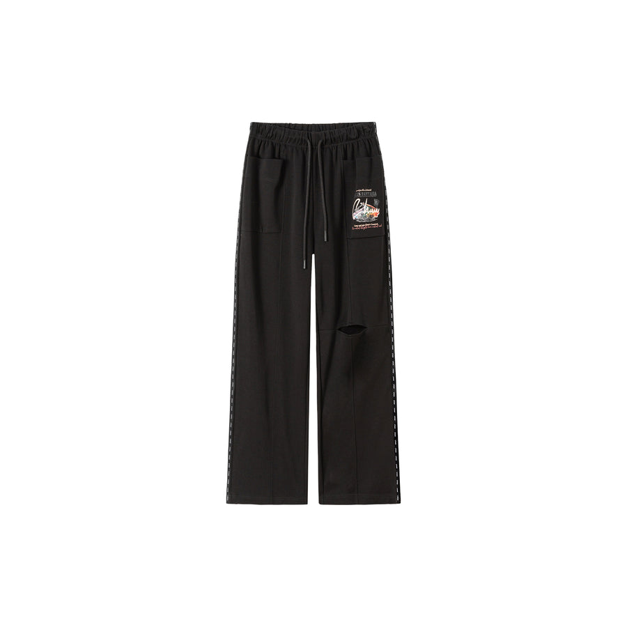 CHUU String Wide Slit Pants