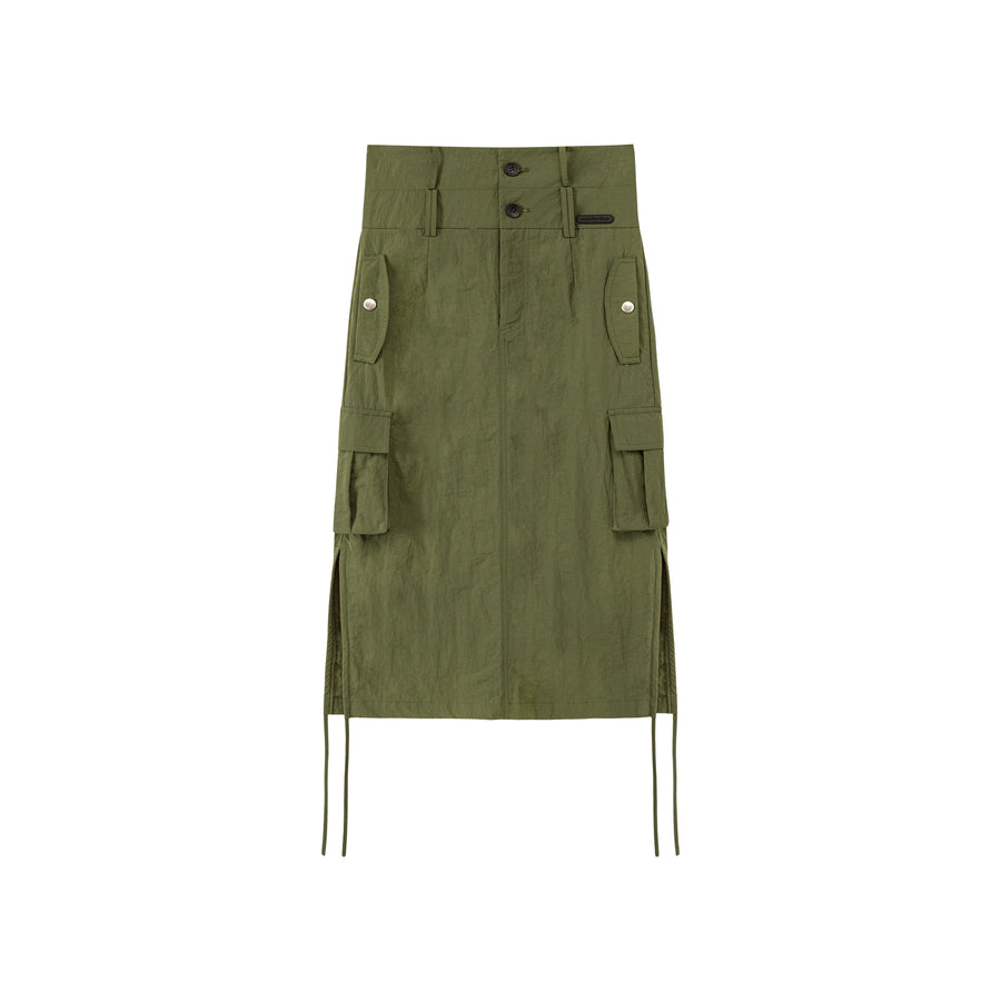 CHUU Cargo A-Line Long Skirt