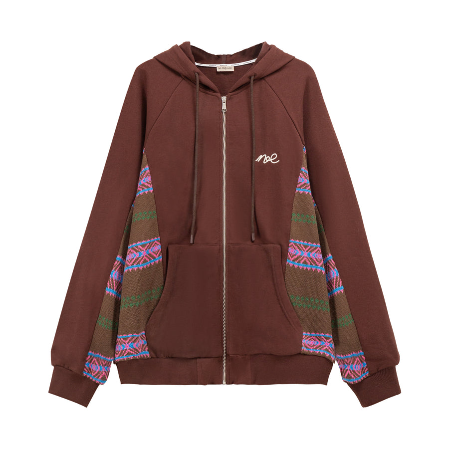 CHUU Vintage Loose Fit Zip-Up Hoodie