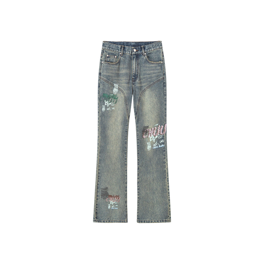 CHUU Forever Is A Minute High Waist Boot Cut Denim Jeans