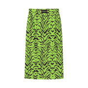 Tiger Colored Print Midi Skirt