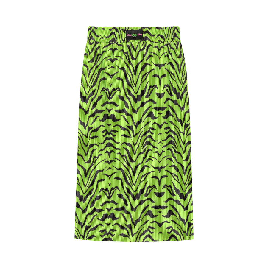 CHUU Tiger Colored Print Midi Skirt